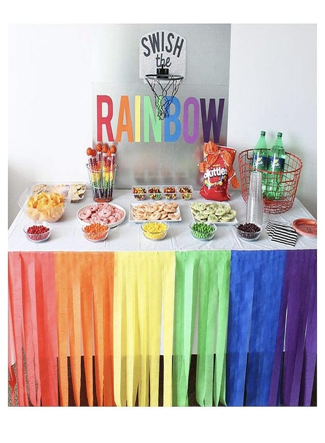 Binpeng Streamers Paper 433ft Long 1.77in Wide Crepe Paper Streamers, Tassels Paper for Party Decorations Wedding,Festival (Rainbow Streamers 6 Packs) - Image 3
