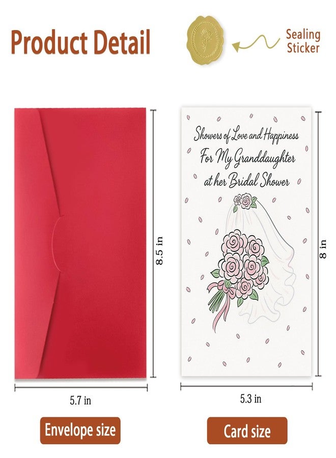 ICOOLYI – Bridal Shower Card and Gift for Granddaughter – Elegant and Sentimental Keepsake for Bride-to-Be – Thoughtful Gift from Grandma or Grandpa - Image 3