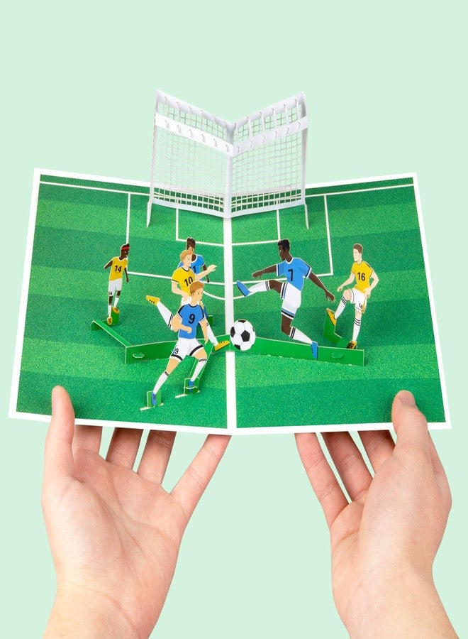 Magic Ants 3D Pop-Up Soccer Card, Soccer Theme, Soccer Player & Ball, Birthday or Sports Fan Gift, Interactive Pop-Up Stadium Design, Congratulations Card, Fathers Day Card for Soccer Enthusiasts - Image 2