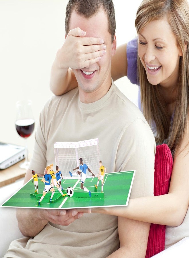 Magic Ants 3D Pop-Up Soccer Card, Soccer Theme, Soccer Player & Ball, Birthday or Sports Fan Gift, Interactive Pop-Up Stadium Design, Congratulations Card, Fathers Day Card for Soccer Enthusiasts - Image 5