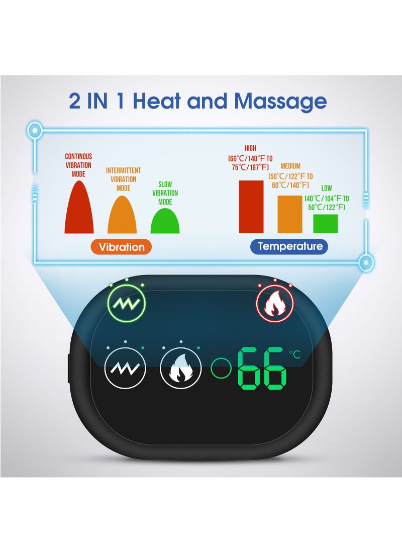 Generic Electric Heating Shoulder Brace, LED Display, Vibration Shoulder Massage Support Belt Strap, For Arthritis Joint Injury Pain Relief  - Image 4