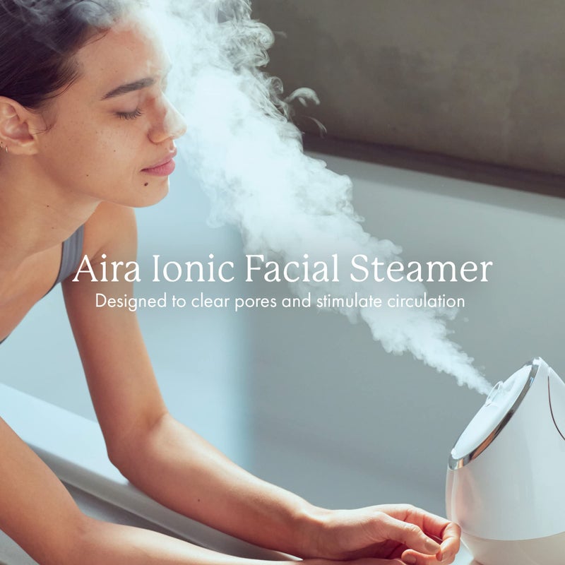Vanity Planet Aira Ionic Facial Steamer (Beige) - Pore Cleaner That Detoxifies, Cleanses and Moisturizes - Adjustable Nozzle, Water Tank with 3 Essential Oil Baskets - Image 2