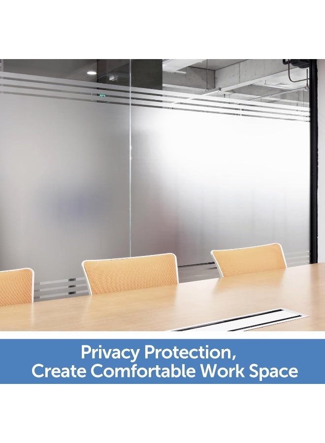 HIDBEA Frosted Window Privacy Film - Non Adhesive Static Cling glass Stickers Sun UV Blocking Heat Control Door Covering Decals for Home Office(35.4 x 393.7 Inch) - Image 5