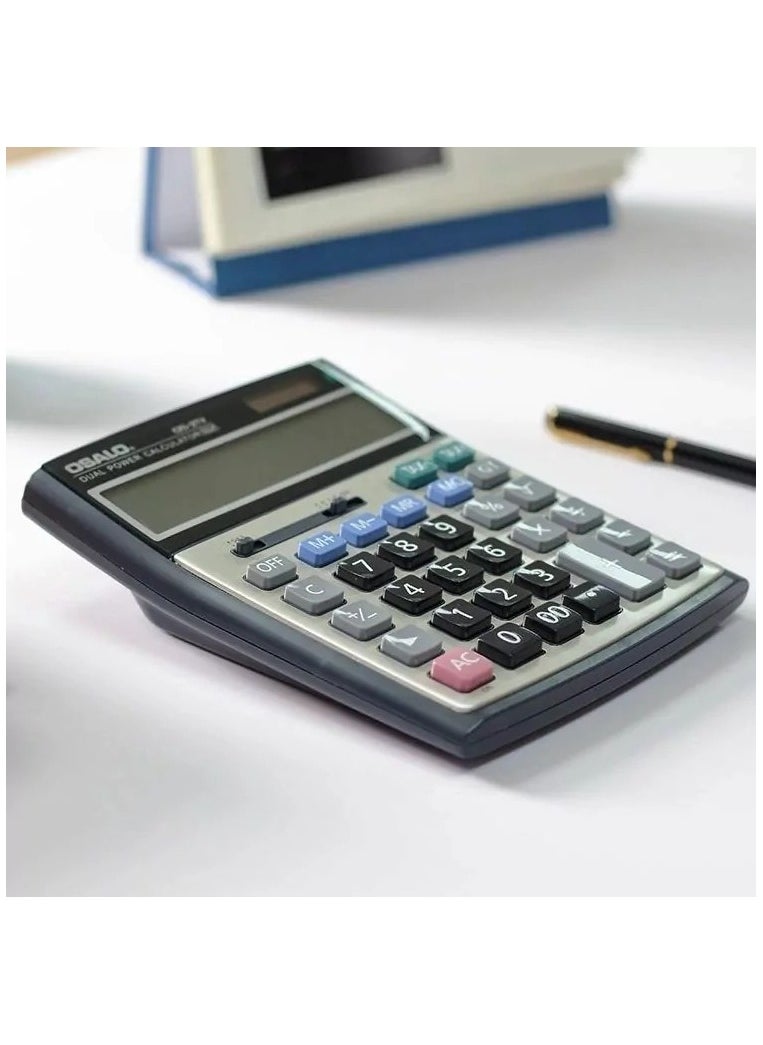 OSALO - Calculator, Desk Calculator With Large Display, Big Button Office Calculators,Smart Calculators,Tax Rate Calculator, Financial Accounting Calculator, Solar Calculator , Multifunctional Electronic Calculator With Large Buttons Suitable For Accountants And Business Managers - Image 1