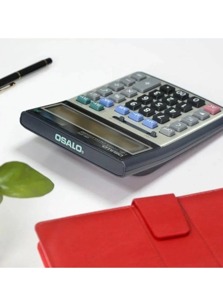 OSALO - Calculator, Desk Calculator With Large Display, Big Button Office Calculators,Smart Calculators,Tax Rate Calculator, Financial Accounting Calculator, Solar Calculator , Multifunctional Electronic Calculator With Large Buttons Suitable For Accountants And Business Managers - Image 1