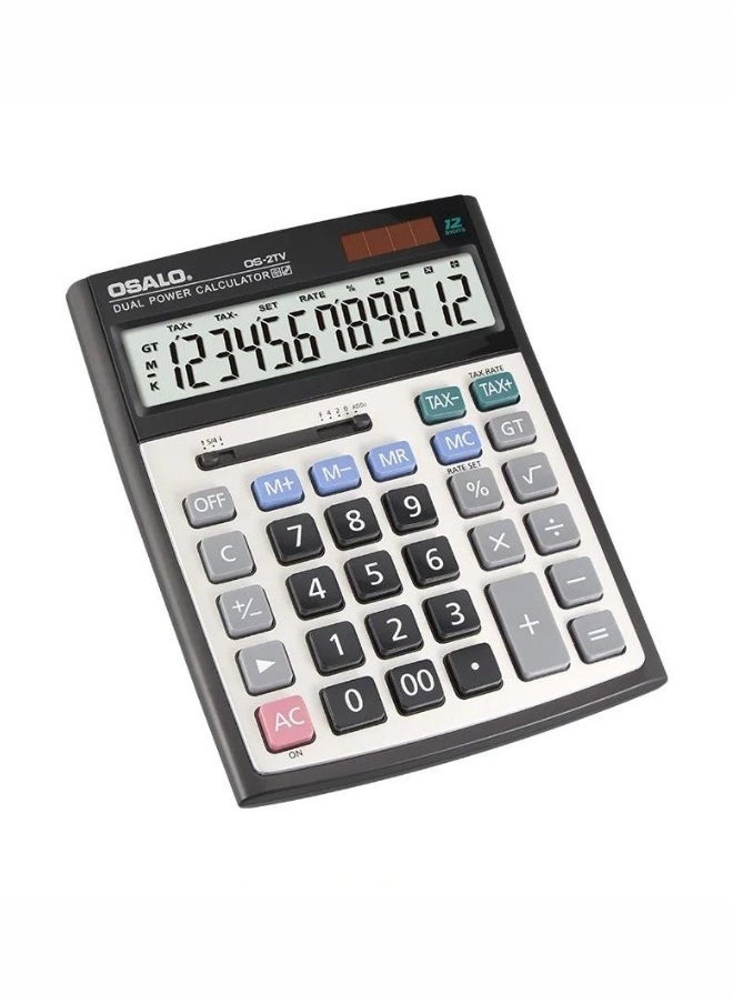 OSALO - Calculator, Desk Calculator With Large Display, Big Button Office Calculators,Smart Calculators,Tax Rate Calculator, Financial Accounting Calculator, Solar Calculator , Multifunctional Electronic Calculator With Large Buttons Suitable For Accountants And Business Managers - Image 1