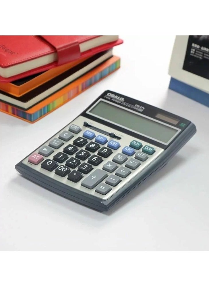 OSALO - Calculator, Desk Calculator With Large Display, Big Button Office Calculators,Smart Calculators,Tax Rate Calculator, Financial Accounting Calculator, Solar Calculator , Multifunctional Electronic Calculator With Large Buttons Suitable For Accountants And Business Managers - Image 1