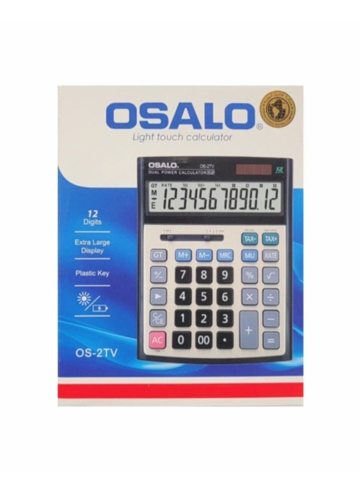 OSALO - Calculator, Desk Calculator With Large Display, Big Button Office Calculators,Smart Calculators,Tax Rate Calculator, Financial Accounting Calculator, Solar Calculator , Multifunctional Electronic Calculator With Large Buttons Suitable For Accountants And Business Managers - Image 1