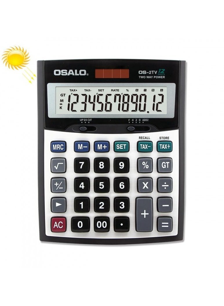 OSALO - Calculator, Desk Calculator With Large Display, Big Button Office Calculators,Smart Calculators,Tax Rate Calculator, Financial Accounting Calculator, Solar Calculator , Multifunctional Electronic Calculator With Large Buttons Suitable For Accountants And Business Managers - Image 1