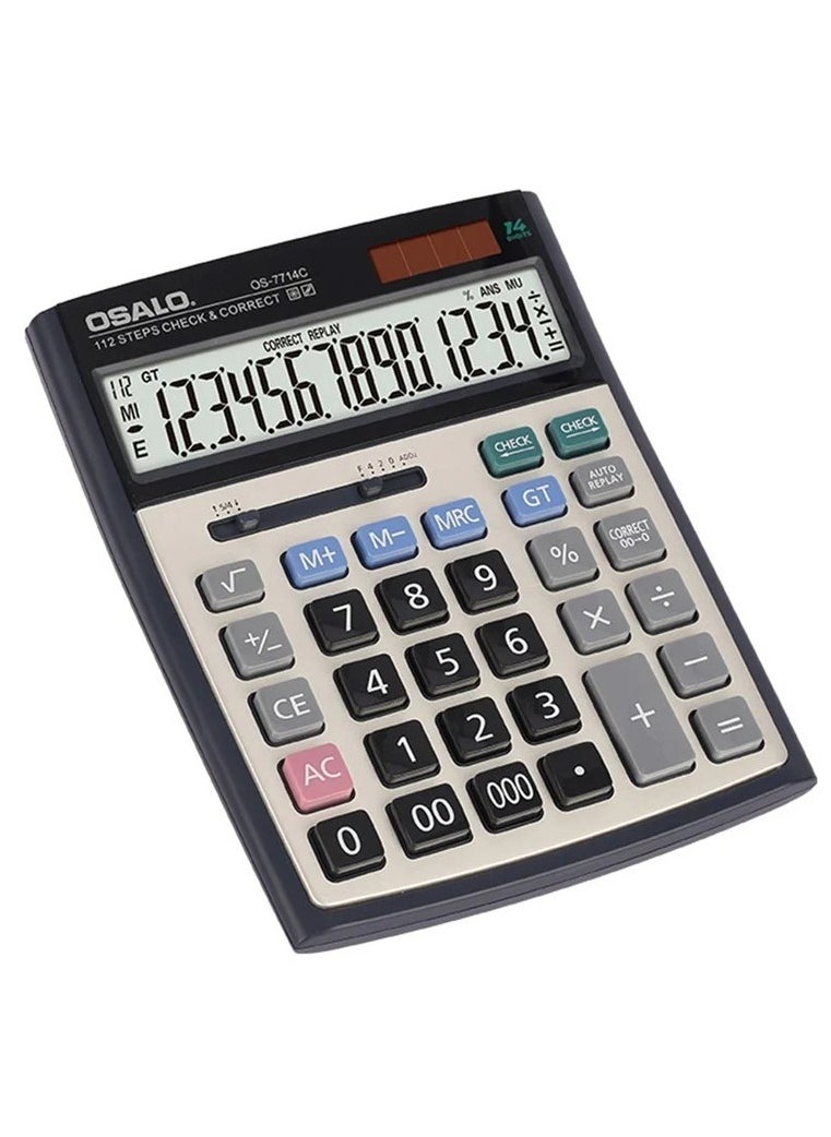 OSALO - Calculator, Desk Calculator With Large Display, Big Button Office Calculators,Smart Calculators,Tax Rate Calculator, Financial Accounting Calculator, Solar Calculator , Multifunctional Electronic Calculator With Large Buttons Suitable For Accountants And Business Managers - Image 1
