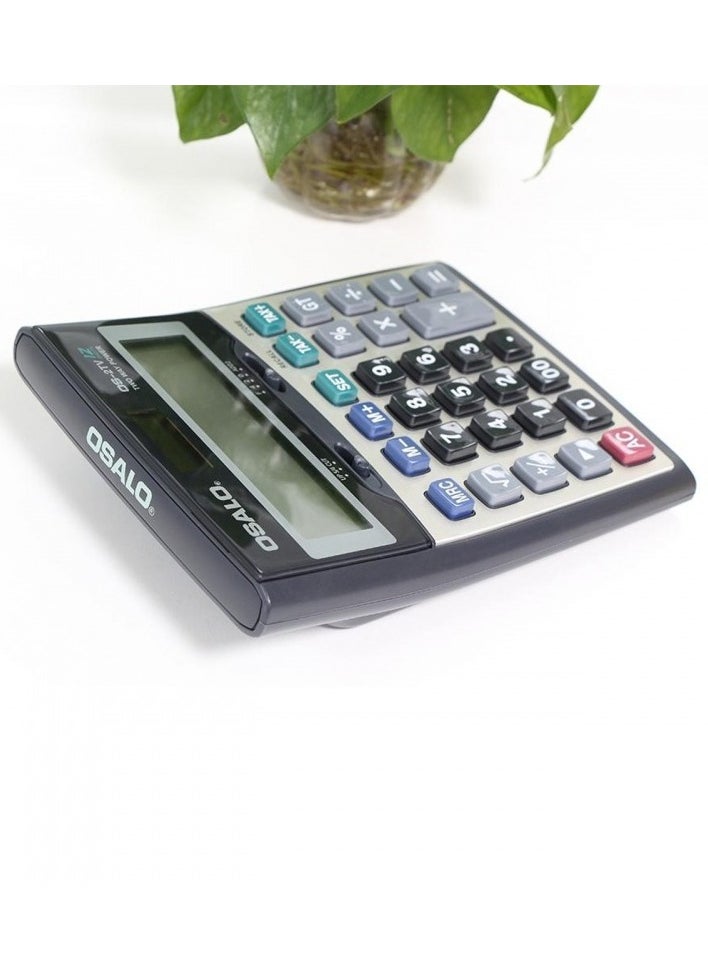 OSALO - Calculator, Desk Calculator With Large Display, Big Button Office Calculators,Smart Calculators,Tax Rate Calculator, Financial Accounting Calculator, Solar Calculator , Multifunctional Electronic Calculator With Large Buttons Suitable For Accountants And Business Managers - Image 1