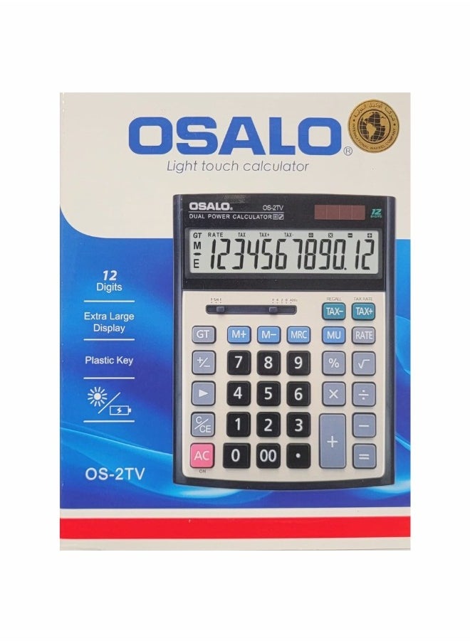 OSALO - Calculator, Desk Calculator With Large Display, Big Button Office Calculators,Smart Calculators,Tax Rate Calculator, Financial Accounting Calculator, Solar Calculator , Multifunctional Electronic Calculator With Large Buttons Suitable For Accountants And Business Managers - Image 1