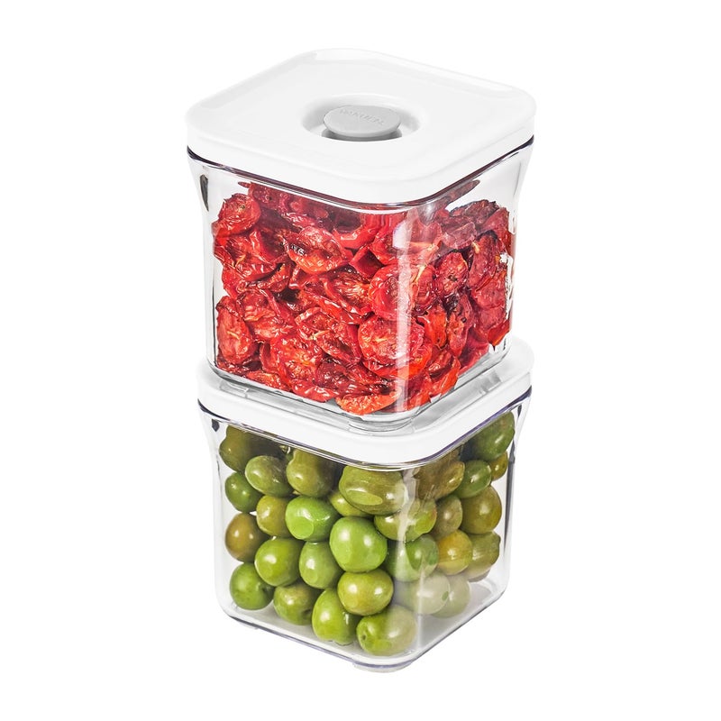 VAKUEN Premium Airtight Food Storage Containers, 2PC-SET(0.53qt), Smart One-Click Seal Lid, Patented Double Silicone Lining, 100% Leak Proof, BPA-FREE, Dishwasher, Freezer & Microwave Safe - Image 1