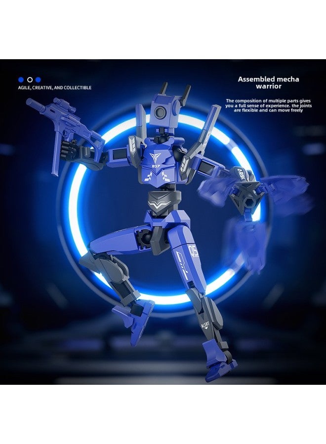 Cool Mecha Joint Doll Toy DIY Assembled Robot Multi-movable Decompression Doll Hand-made Ornaments-Color:Top Version Red - Image 2