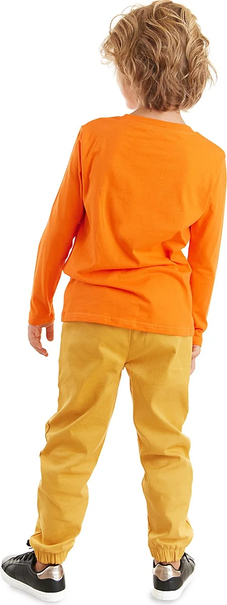 Denokids Wild One Boy T-Shirt Gabardine Trousers Set