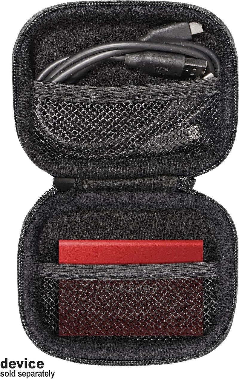 GETGEAR Handy Case for Samsung T7 Touch Portable SSD, T5, Card Reader, USB Hub, Type C Hub, HD Hub, Mesh Pockets, Wrist Strap - Image 3