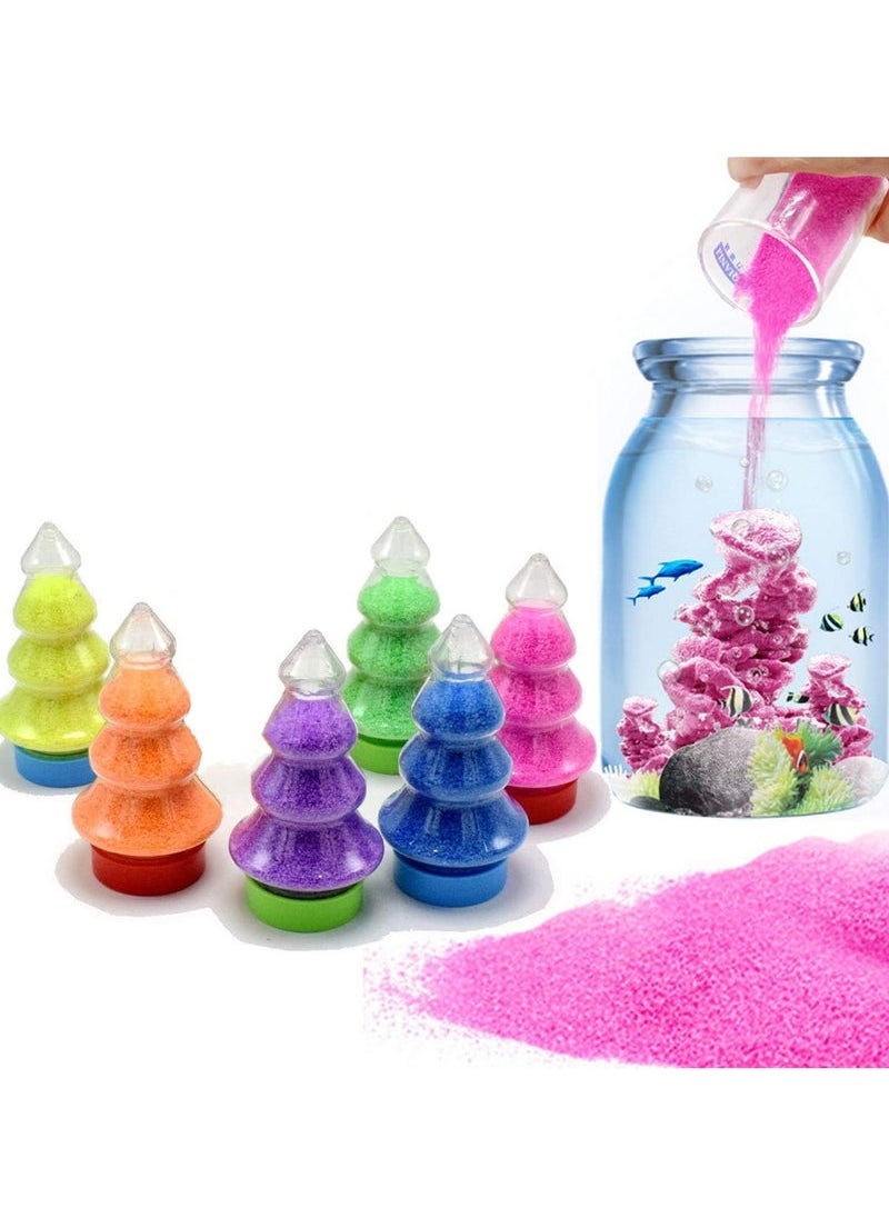 Beauenty - 6 Pack Colorful Magic Sand - Space Sand Hydrophobic Sand Play Sand Colored Sand Toys Gifts for Kids,Stress Reliever, Learning Tool, Novelties, Party Favors - Image 1