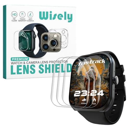 Wisely |3قطع| واقي شاشة متوافق مع ساعة Fastrack Limitless FS2+ الذكية |2.01" - Image 1