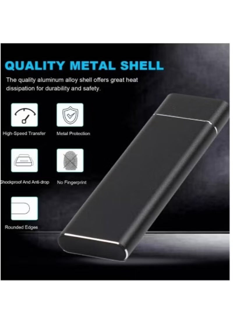 Portable External Hard Drive 2TB, Mini SSD Hard Drives, Solid State External Drives, Computer Backup Drive, USB 3.1 to Type-C Support Data Storage Transfer for Windows XP PC Laptop and Mac - Image 5