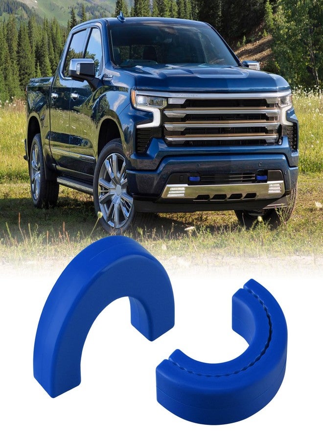 TECHPICCO Tow Hook Covers Fit for Chevy Silverado 1500 2007-2024, Hitch Cover Front Tow Hooks Compatible with Chevrolet Silverado 1500 Accessories 2025-2007 (Blue) - Image 1
