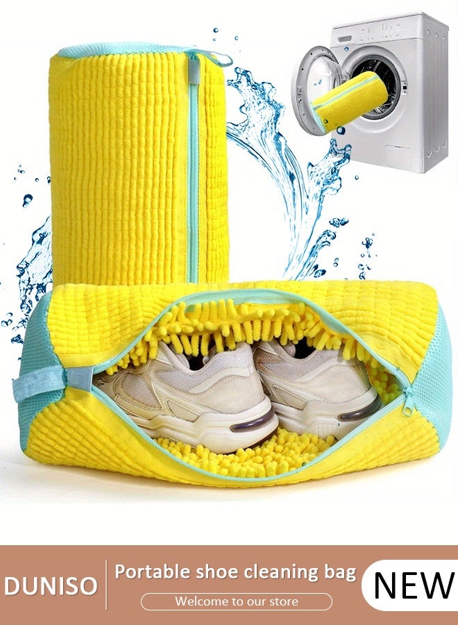 DUNISO Shoe Washing Bags,Laundry Shoe Bag For Washer And Dryer,Shoe Cleaning Bag for Washing Machine Protect Shoes Preserves Shape And Color,Reusable Shoe Cleaner Bag for All Shoe Types and Sizes - Image 1