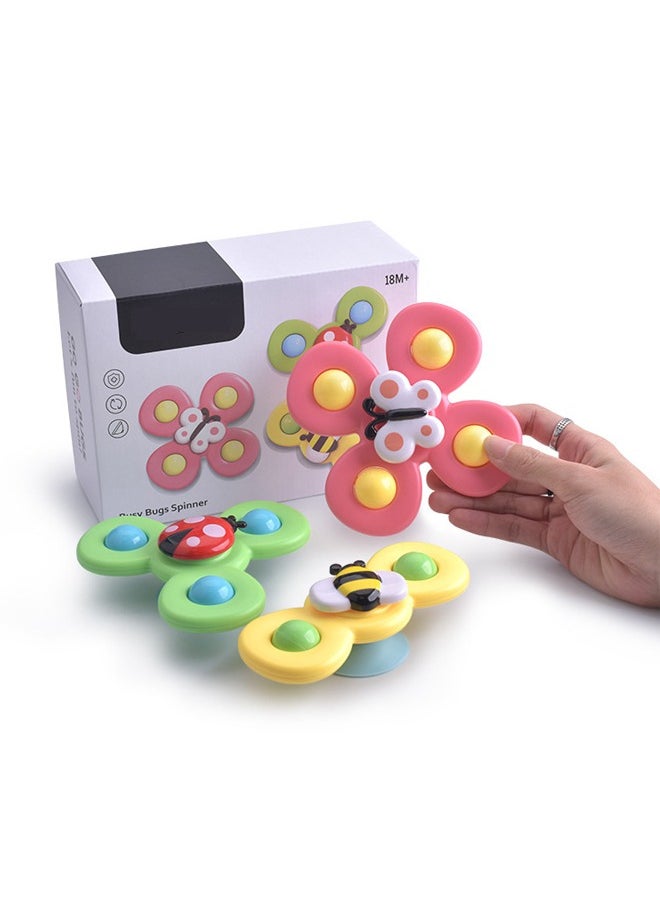 Generic - 3-PCS Suction Cup Spinner Toys for 1 Year Old Boy Girl|Spinning Top Baby Toys 6-12-18 Months|1-2 Year Old Boy Birthday Gift|Baby Bath Toys for Kids Ages 1-3|Sensory Toys for Toddlers 1-3 - Image 1