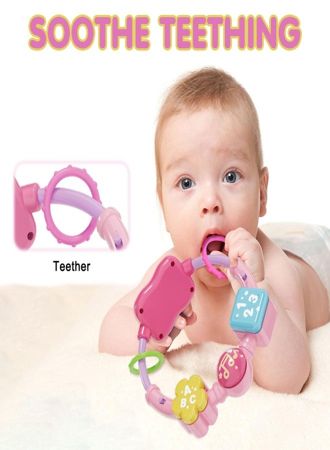 Ryotagift Baby Bilingual Musical Elephant Stuffed Animals Toys,Infant Early Learning Toy with Light-Up Music & Crinkle,Tummy Time Toys for 0 3 6 9 12+ Months for Baby Boy Girl Gift,Pink - Image 4