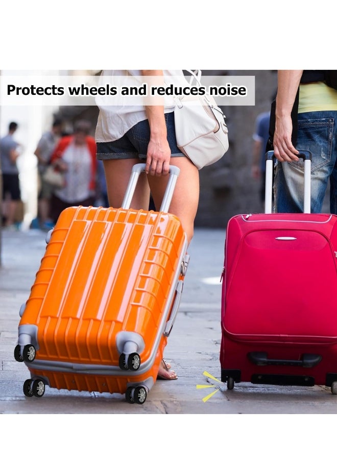 Generic Luggage Wheel Covers 8PCS Protector Silicone Suitcase for Most 8-Spinner Wheels Carry-On Shock-proof  - Image 2