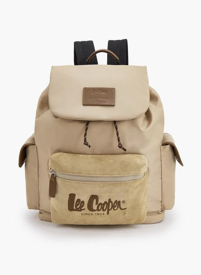 لي كوبر Logo Print School Backpack With Adjustable Shoulder Straps