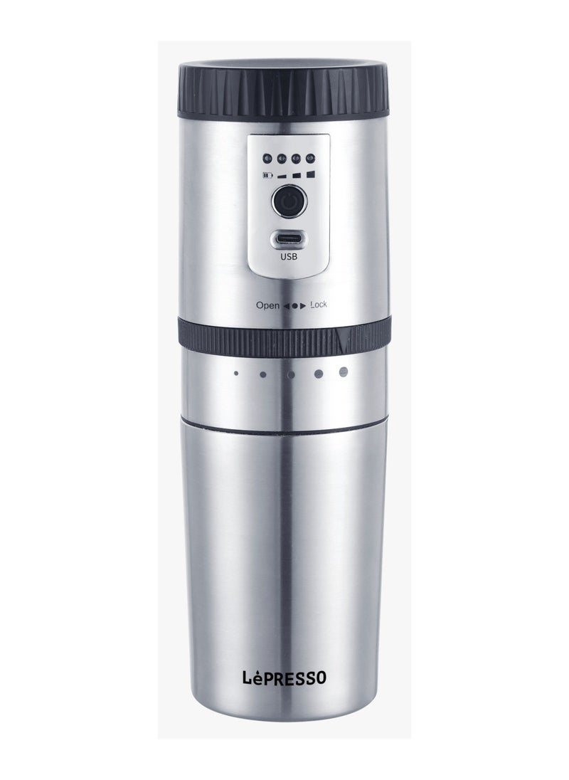 LePRESSO Portable Coffee Machine Mini Grinding and Coffee Maker with Stainless Steel Mug  - Image 4