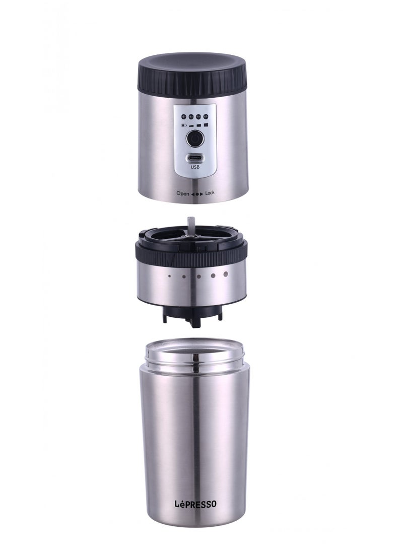 LePRESSO Portable Coffee Machine Mini Grinding and Coffee Maker with Stainless Steel Mug  - Image 2