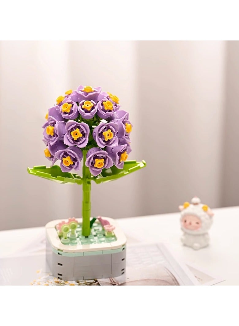 Flower Bouquet Building Blocks, Flower Artificial Flower Toy, Decorative Home Accessories, Gift for Him and Her, Flower Collection for Adults Kids Boys Girls Ages 6+ 