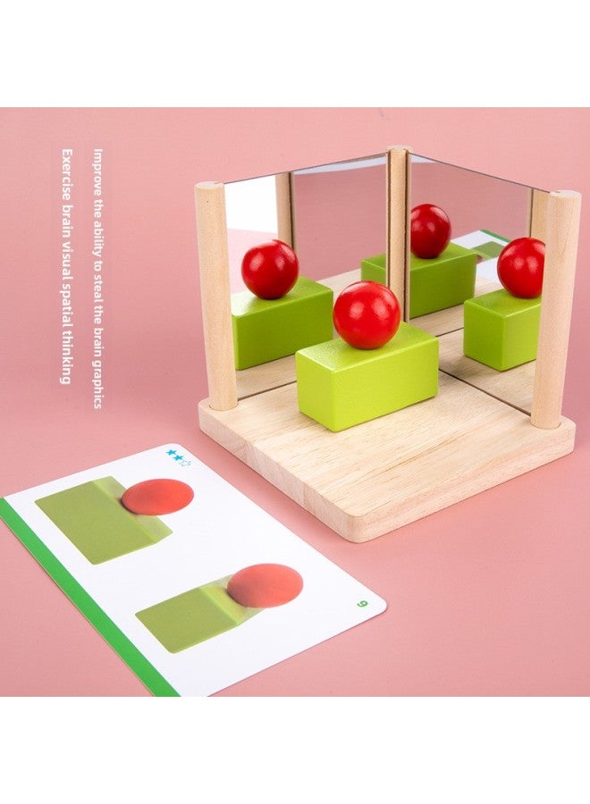 لغز بناء المرآة للتعليم في مرحلة الطفولة المبكرة، مكعبات بناء الطفل بشكل هندسي، ألعاب التدريب على التفكير في الفضاء الإدراكي - اللون: HBE- لغز بناء المرآة - Image 4