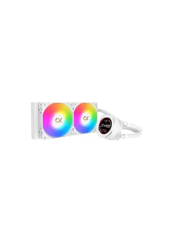 Xigmatek Frozr-O II Arctic 240 RGB LCD Display CPU AIO Cooler - White