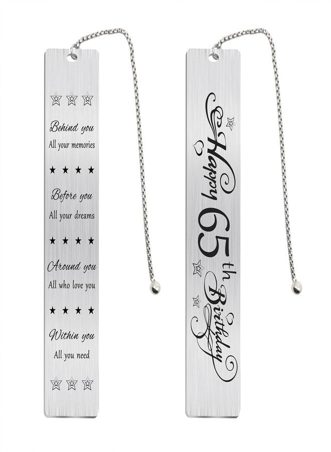 Jzxwan Happy 65th Birthday Gifts for Women Men, 65 Year Old Birthday Bookmark Gift for Him Her, Happy 65 Yr Bday Book Mark for Female Male, 1960 Bd Present, 65th Bday Card Decoration - Image 1