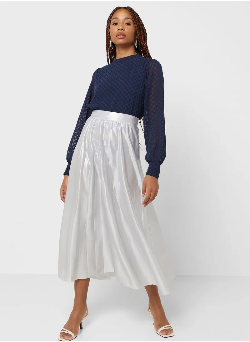 ONLY High Waist Pleated Skirt