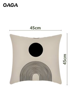 OAGA OAGA Throw Pillow Covers Pack of 4, Sofa Pillow Covers 18x18 Inch, Cushion Covers Squre Modern Abstract Geometric Style Home Decor, Decorative Pillow Covers for Couch, Car, Bedroom, Living Room (Double sided pattern)  - Image 3