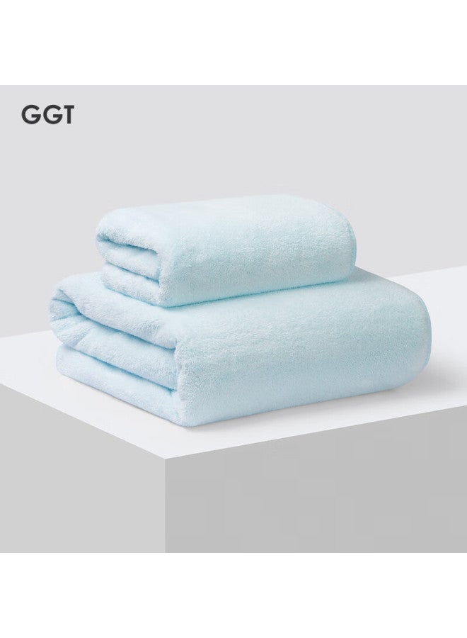 Ggt Snowflake Velvet Bath Towel Set Of Two, High-quality Absorbent Quick-drying Towel For Men And Women, Home Use, Lint-free, Air Color - Image 1
