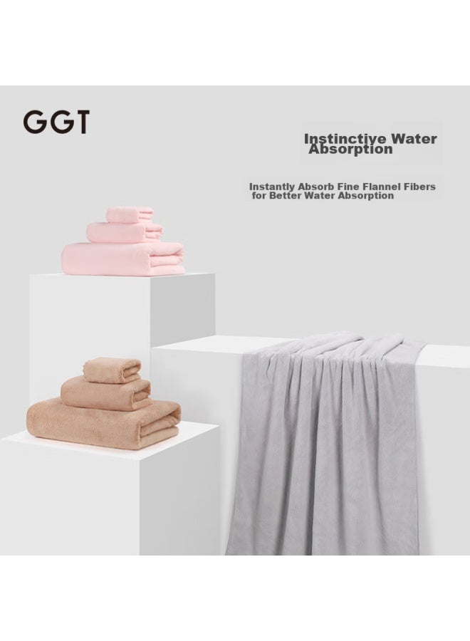 Ggt Snowflake Velvet Bath Towel Set Of Two, High-quality Absorbent Quick-drying Towel For Men And Women, Home Use, Lint-free, Air Color - Image 2