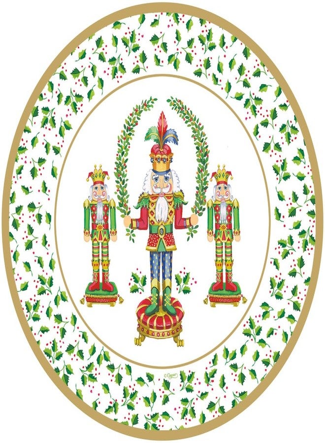 Caspari Nutcracker Christmas Dinner Plates - 8 Per Package - Image 4