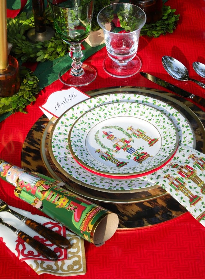 Caspari Nutcracker Christmas Dinner Plates - 8 Per Package - Image 5