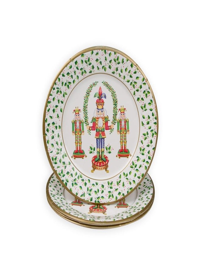 Caspari Nutcracker Christmas Dinner Plates - 8 Per Package - Image 2