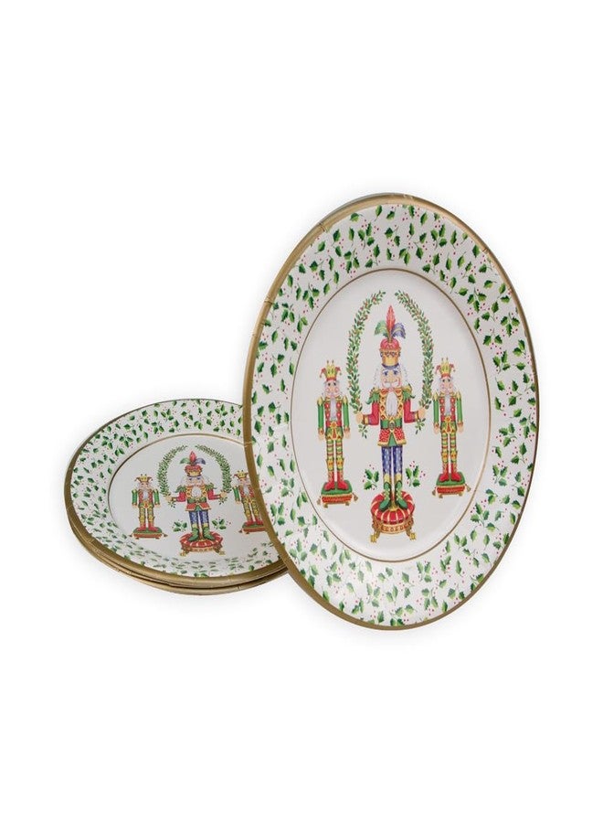 Caspari Nutcracker Christmas Dinner Plates - 8 Per Package - Image 3