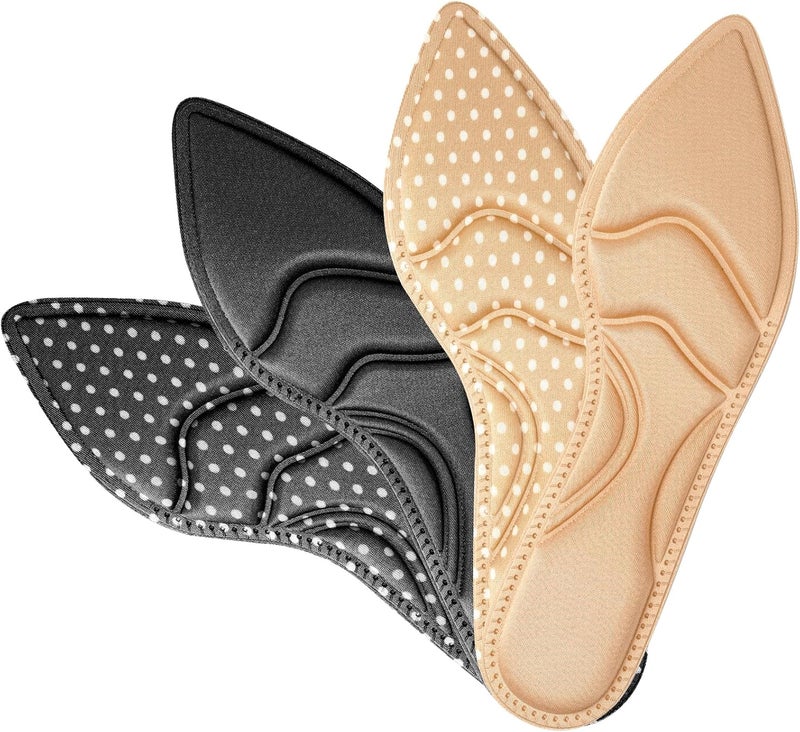 WLLHYF WLLHYF 4 Pairs High Heel Insoles, Shoe Inserts Breathable Shoe Pads Boot Inserts Foot Cushion Inserts Comfort Sponge Insert for Women Foot Pain, Heel Sore(Women US 4.5-8.5)