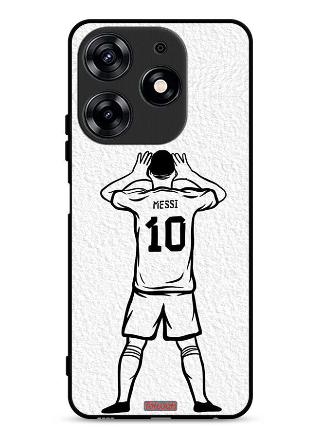 Tolwak Tecno Spark 10 Pro 4G Protective Case Cover Messi Sketch - Image 1