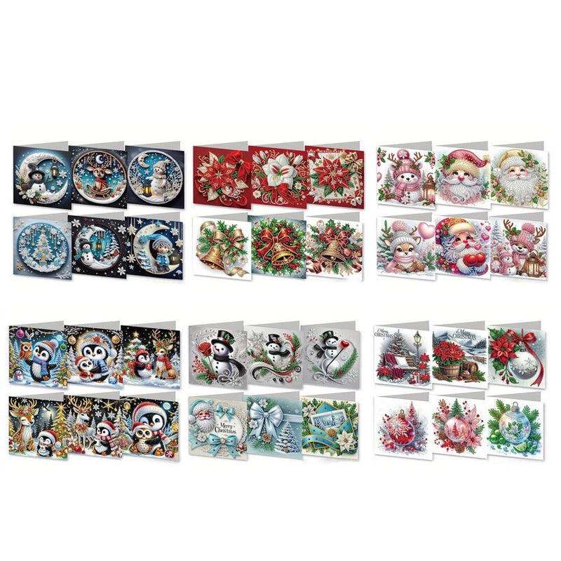 DIY Diamond Painting Halloween Christmas Cards Birthday Postcards Christmas Decoration Cards - Image 2