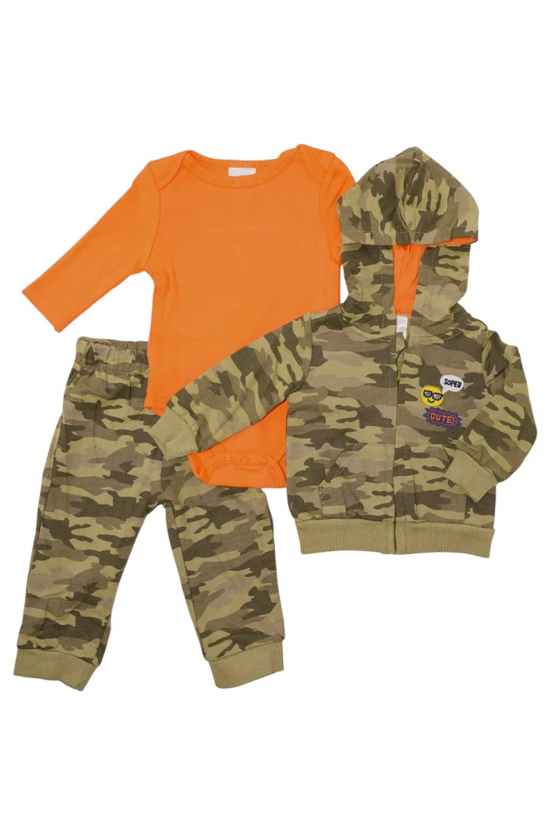 Bambimici Bambimici Army Hoodie Set - Multicolor