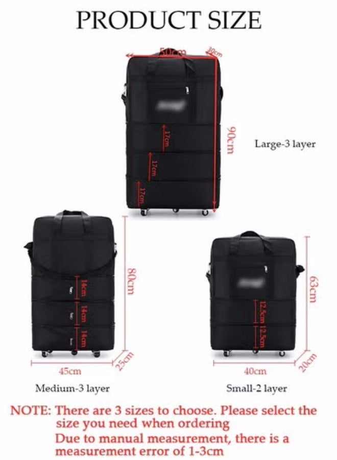 Expandable Foldable Luggage Bag Suitcase Collapsible Rolling Travel Luggage Bag Duffel Bag for Men and Women Lightweight Suitcases