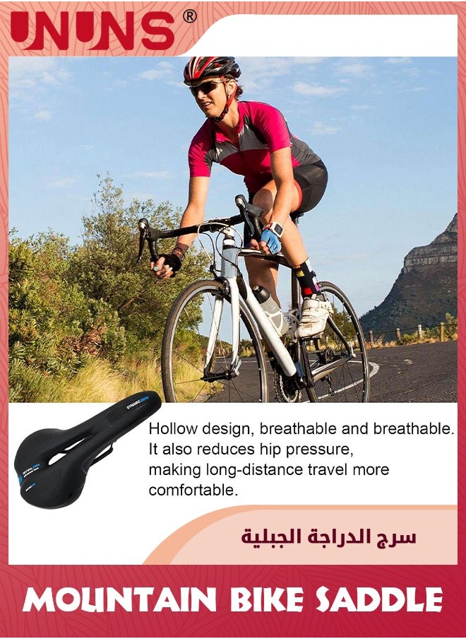 UNUNS Bike Seat,Mountain Bike Saddle,Comfortable Cycling Saddle Cushion,Bicycle Saddle Replacement,Breathable Cushion,Ergonomic Saddle,Shock Absorbing Bicycle Seat,Univeral Seat For BMX,Road,Most Bike  - Image 5