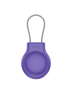 Generic For Apple AirTag Protective Case For Apple Tracker PC Security Lock Anti-lost Hanging Buckle Tracker Protective Case-Color:Dark Purple-Applicable Models:Suitable For Airtag Locator  - Image 1